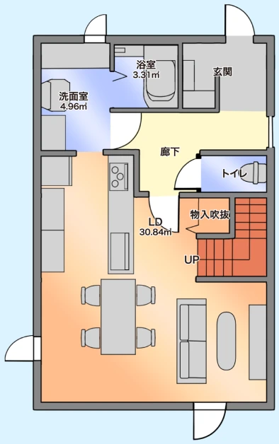 ピュア 1階 間取り図