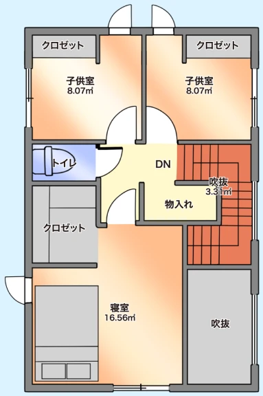 ピュア 2階 間取り図